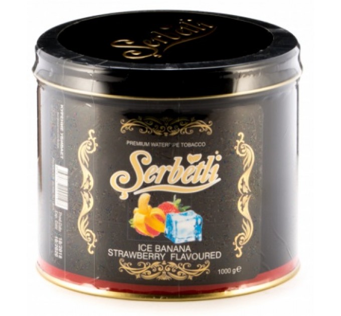 Тютюн Serbetli Ice Banana Strawberry (Крижаний Банан Полуниця) 1 кг