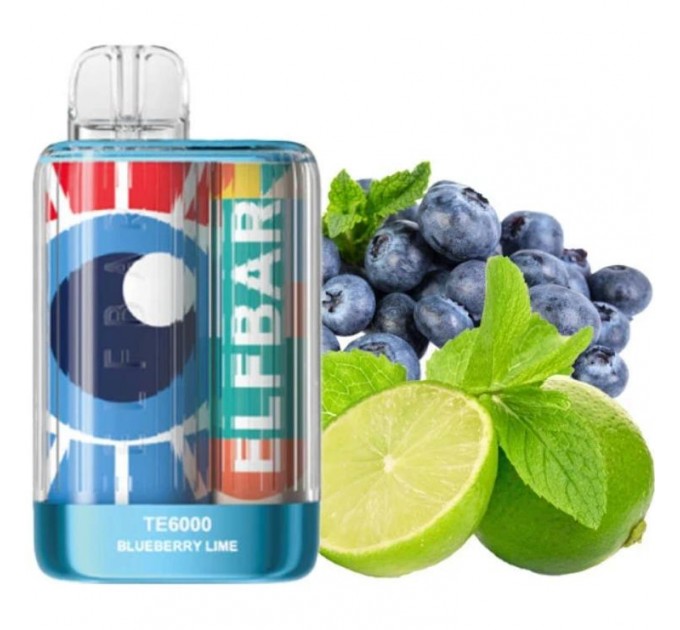 Одноразовая Pod-система Elf Bar TE6000 Blueberry Lime