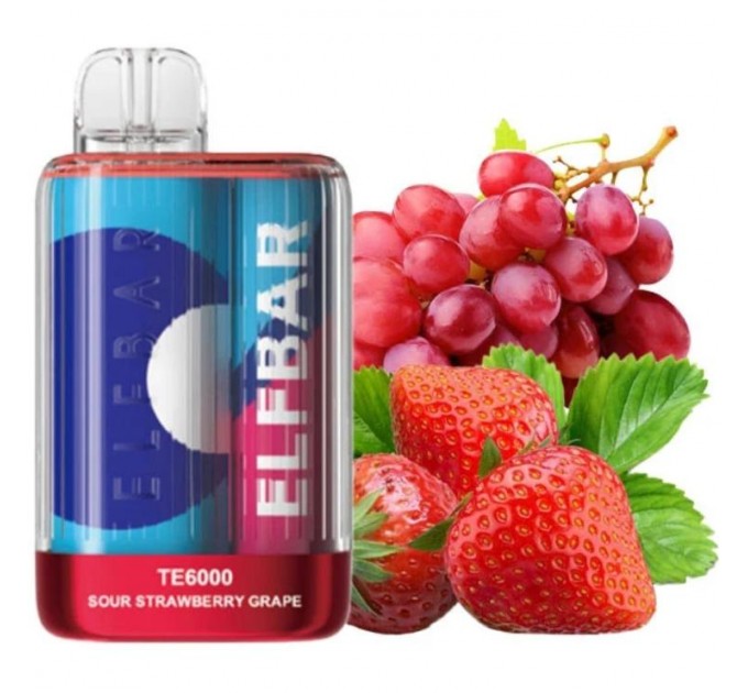 Одноразовая Pod-система Elf Bar TE6000 Sour Strawberry Grape