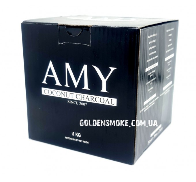 Кокосове вугілля AMY 20 кг (20x1), кубик 26мм