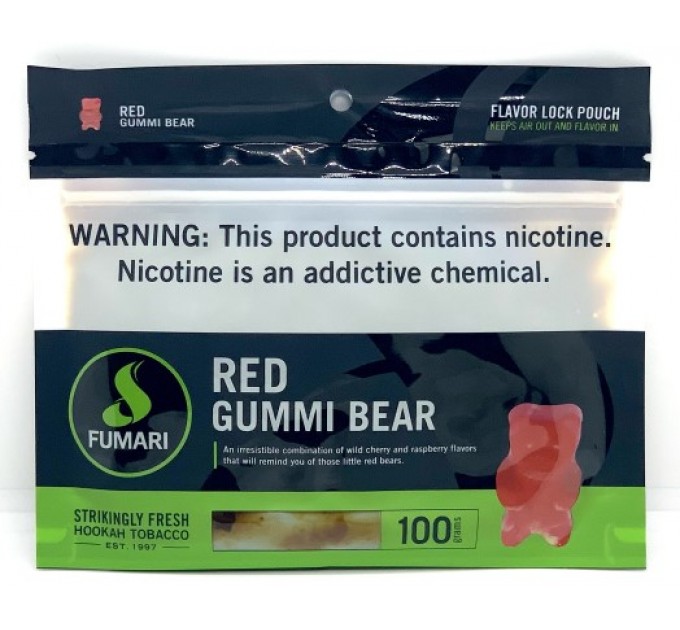 Табак Fumari Red Gummi Bear (Красные Мишки Гамми), 100 грамм 