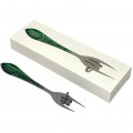 Вилка для табака Criss Cross Silver Green
