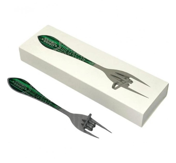 Вилка для табака Criss Cross Silver Green