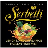 Тютюн Serbetli Lemon Mango Pineapple Passion fruit Mint (Лимон Манго Ананас Маракуя М'ята) 100 грам Тютюн Serbetli Lemon Mango Pineapple Passion fruit Mint (Лимон Манго Ананас Маракуя М'ята) 100 грам