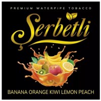 Тютюн Serbetli Banana Orange Kiwi Lemon Peach (Банан Апельсин Ківі Лимон Персик) 100 грам Тютюн Serbetli Banana Orange Kiwi Lemon Peach (Банан Апельсин Ківі Лимон Персик) 100 грам