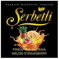 Тютюн Serbetli Pineapple Banana Melon Strawberry (Ананас Банан Диня Полуниця) 100 грам