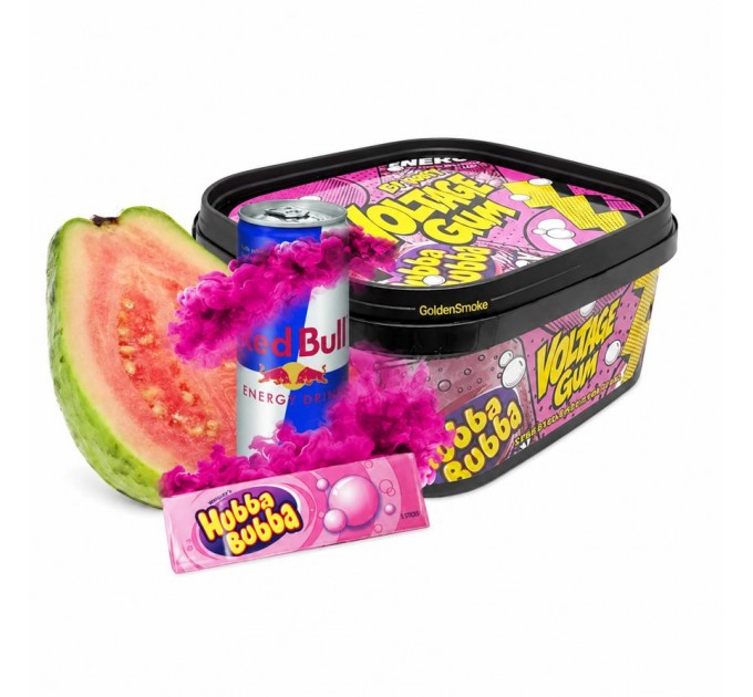 Табак Unity Voltage Gum (Хуба буба, Энергетик, Гуава) 250 грамм