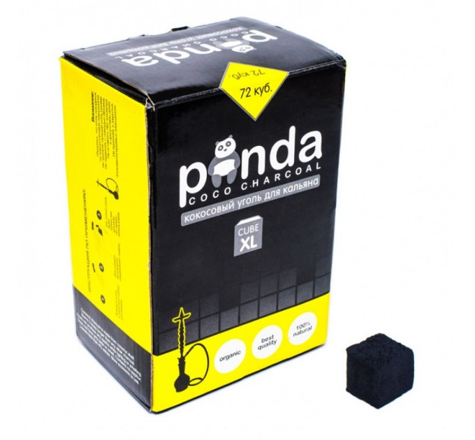 Уголь кокосовый Panda 1кг (72 шт), большой кубик