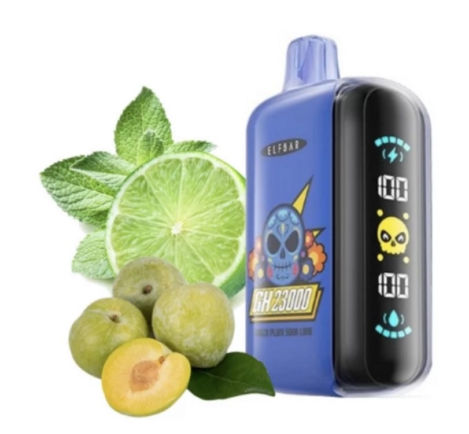 Одноразовая Pod система Elf Bar Elf Bar GH23000 Green Plum Sour Lime