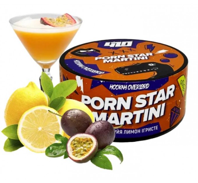 Табак 4:20 x Hookah Overlord Porn star martini (Маракуйя Лимон Игристое) 250 грамм