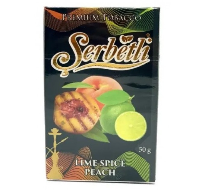 Тютюн Serbetli Lime Spiced Peach (Лайм та Персик зі спеціями) В.Р. 50 грам