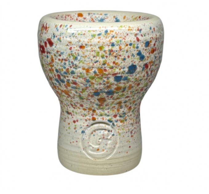 Глиняна чаша GrynBowls Mummy Glaze White Rainbow