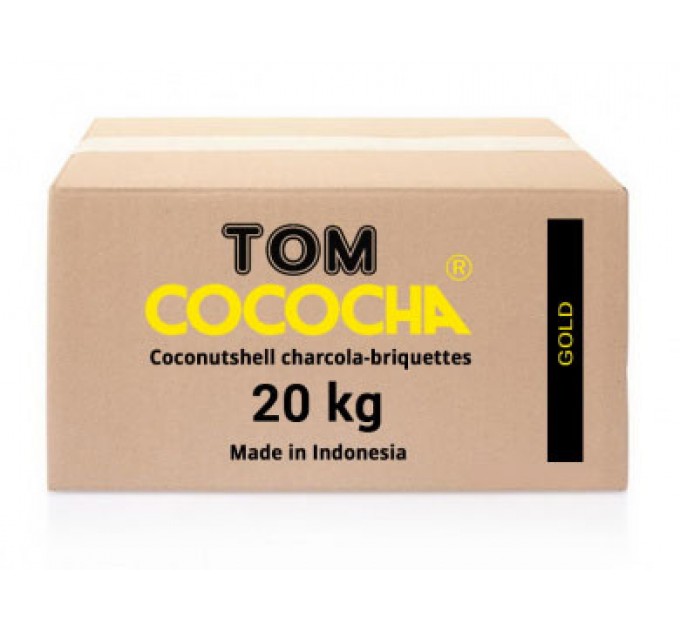 Кокосовый уголь Tom Cococha Gold (Том Кокоча Золотой) 20кг