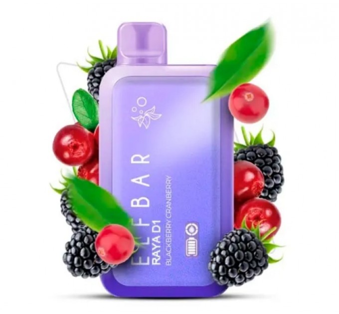 Одноразовая Pod система Elf Bar RAYA D13000 Blackberry Cranberry