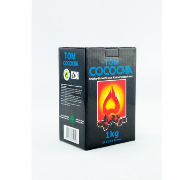 Кокосовый уголь Tom Cococha Blue 1 кг (упаковка)