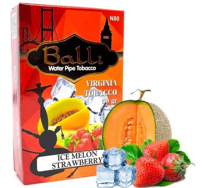 Тютюн Balli Ice melon strawberry (Лід з Динею та полуницею) 50 грам