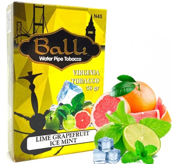 Табак Balli Lime Grapefruit Ice Mint (Лайм Грейпфрут Лёд Мята) 50 грамм