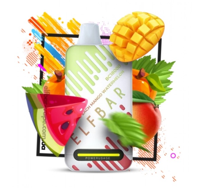 Одноразовая Pod система Elf Bar BC18000 Peach mango watermelon
