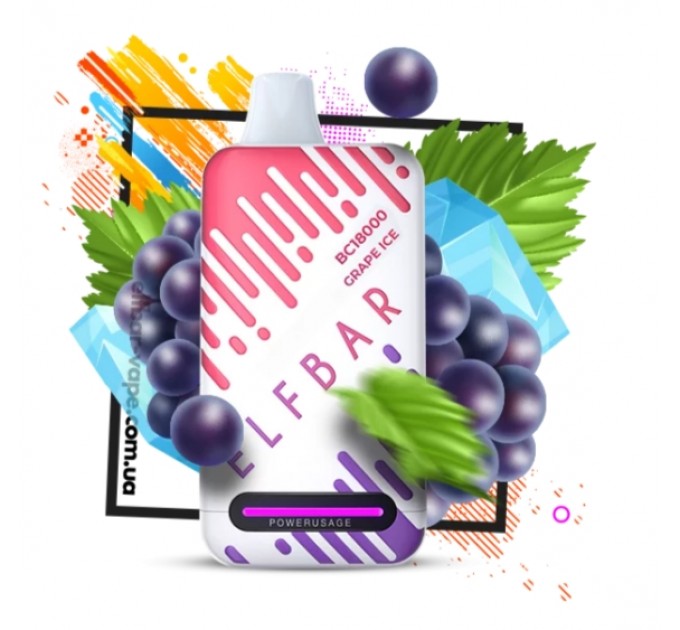 Одноразовая Pod система Elf Bar BC18000 Grape ice