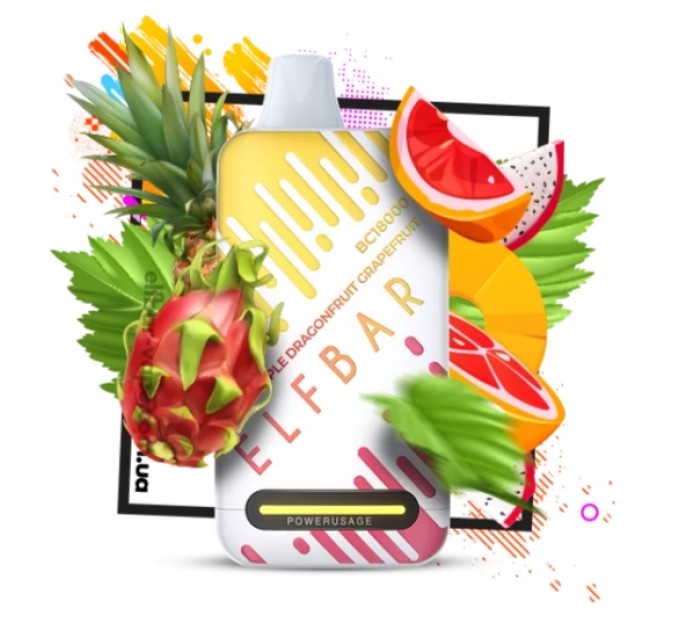 Одноразовая Pod система Elf Bar BC18000 Pineapple dragonfruit grapefruit