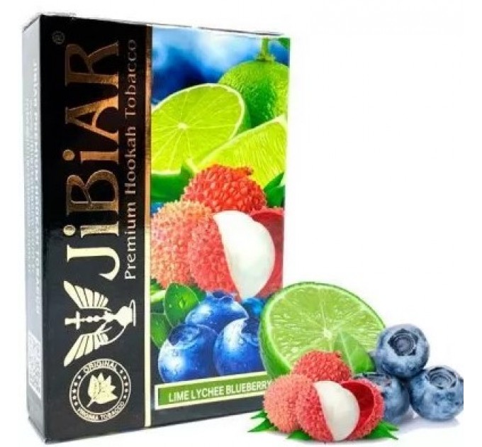 Табак Jibiar Lime Lychee Blueberry (Лайм Личи Черника) 50 грамм