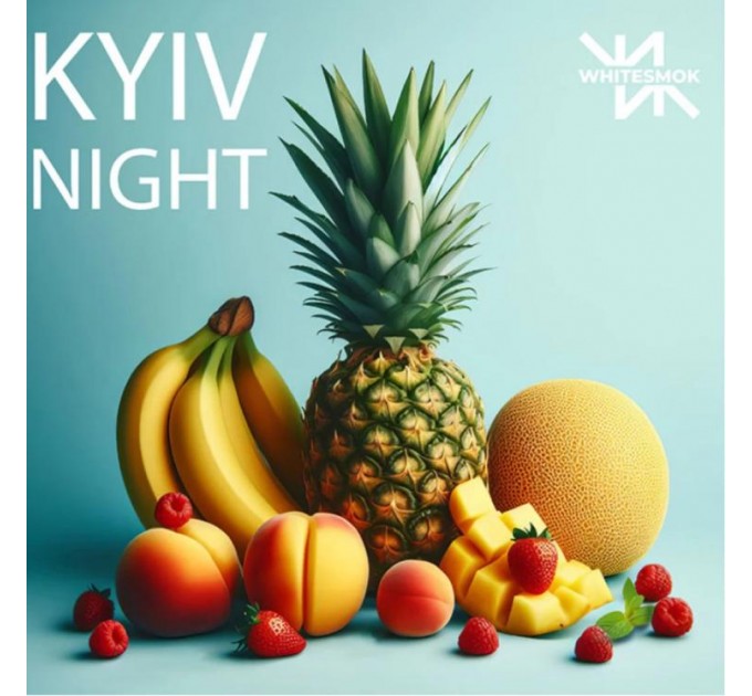 Табак White Smok Kyiv Night (Ананас, Банан, Дыня, Клубника, Малина, Персик, Мята) 50 грамм