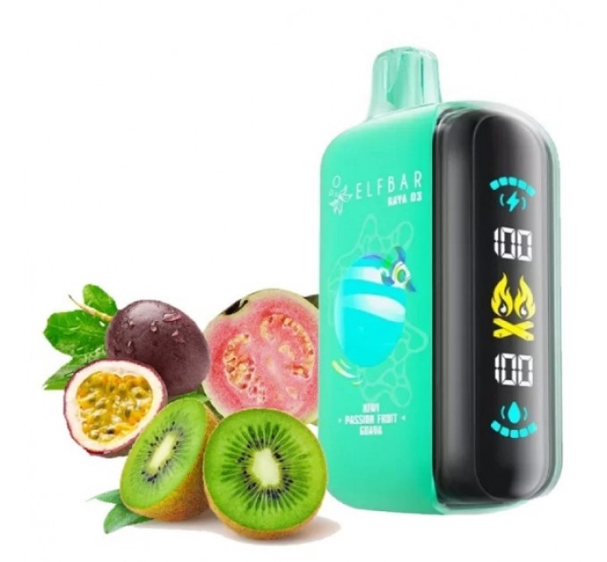 Elf Bar RAYA D3 25000 Kiwi Passion Fruit Guava  (Ківі Маракуйя Гуава)