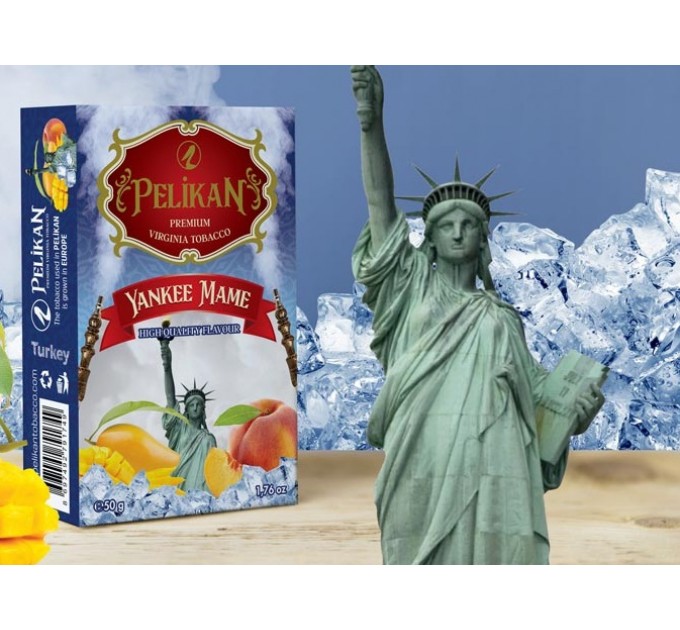 Тютюн Pelikan Yankee Mame (Крижаний Персик та Манго) 50 грам