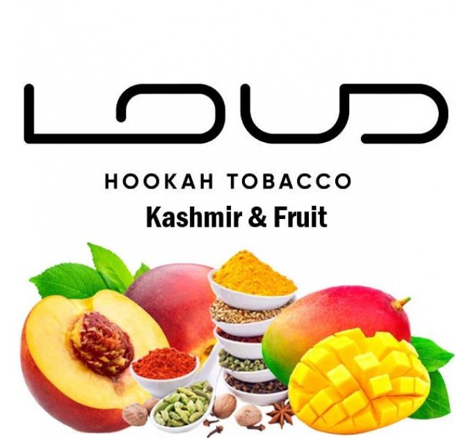 Тютюн Loud Kashmir & Fruit (Манго, Персик, Спеції) 100 грам