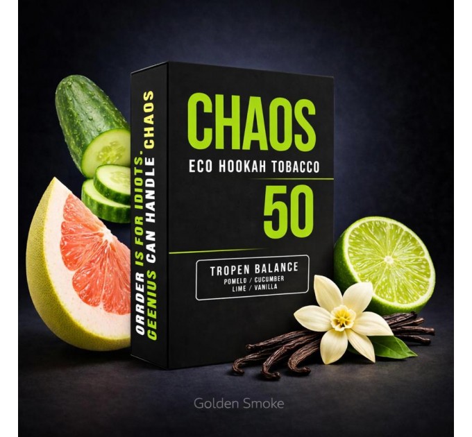 Тютюн Chaos Tropen Balance (Помело Огірок Лайм Ваніль) 50 грам