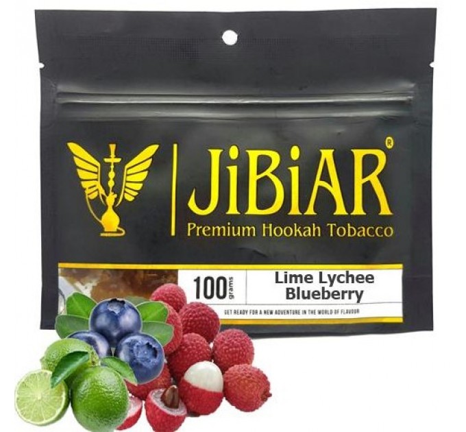Табак Jibiar Lime Lychee Blueberry (Лайм Личчи Черника) 100 грамм