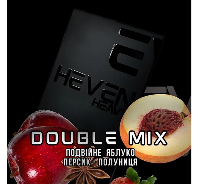 Тютюн Heven Double Mix (Подвійне яблуко, Персик, Полуниця) 50 грам