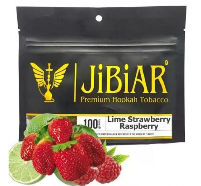 Табак Jibiar Lime Strawberry Raspberry (Лайм Клубника Малина) 100 грамм