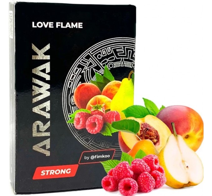 Табак Arawak Strong Love Flame (Персик груша малина) 40 грамм
