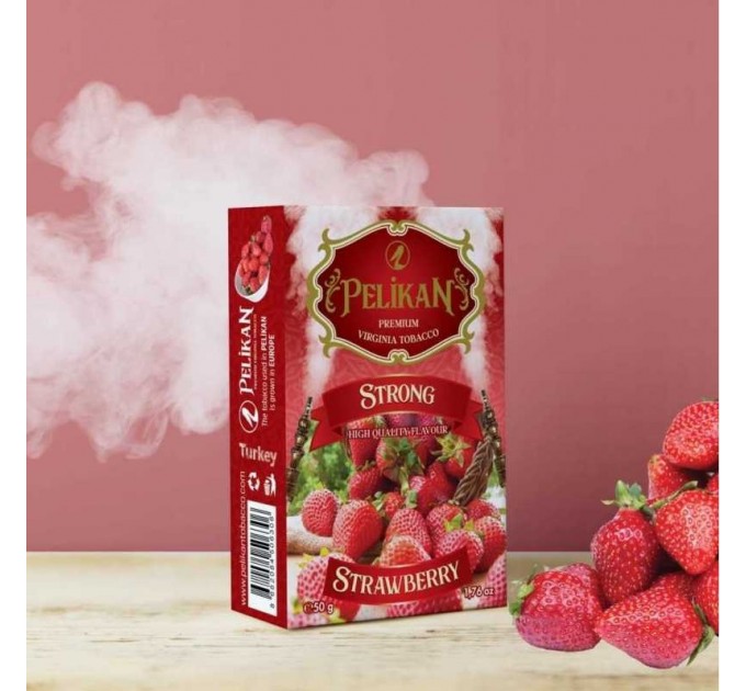 Табак Pelikan Strong Strawberry (Сочная клубника) 50 грамм
