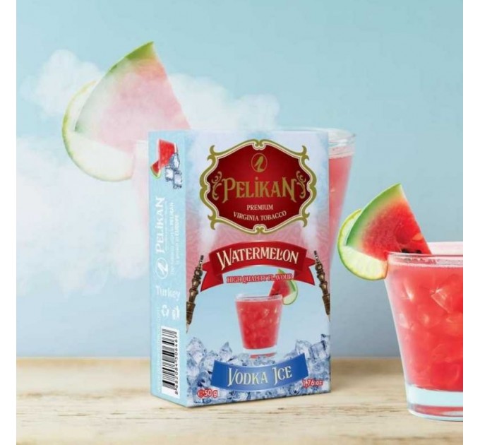 Табак Pelikan Watermelon Vodka Ice (Лед Арбуз Водка) 50 грамм