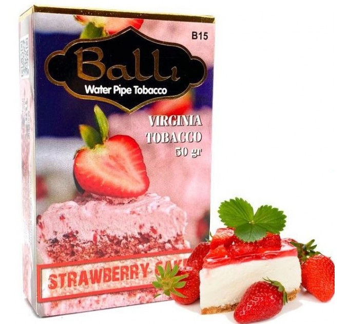 Табак Balli Strawberry Cake (Клубничный пирог) 50 грамм