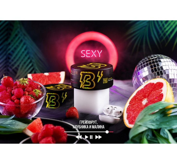 Тютюн Banger Sexy (Грейпфрут, Полуниця, Малина) 100 грам