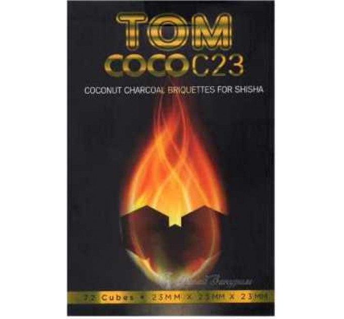 Кокосовый уголь Tom Cococha c23 0.8 кг (72 кубика) в упаковке