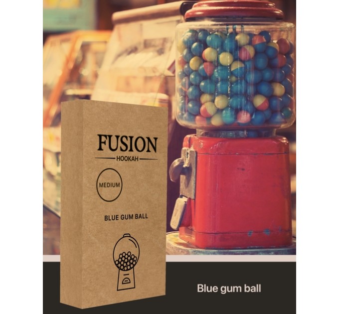 Табак Fusion Medium Blue gum ball (Черничная жвачка) 100 грамм