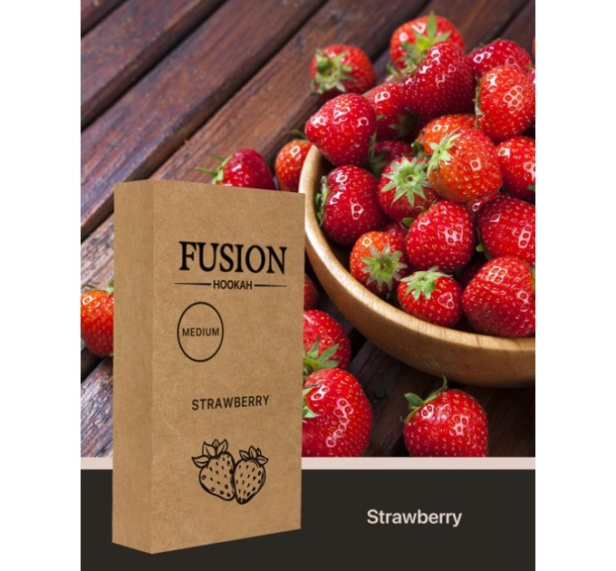Тютюн Fusion Medium Strawberry (Полуниця) 100 грам