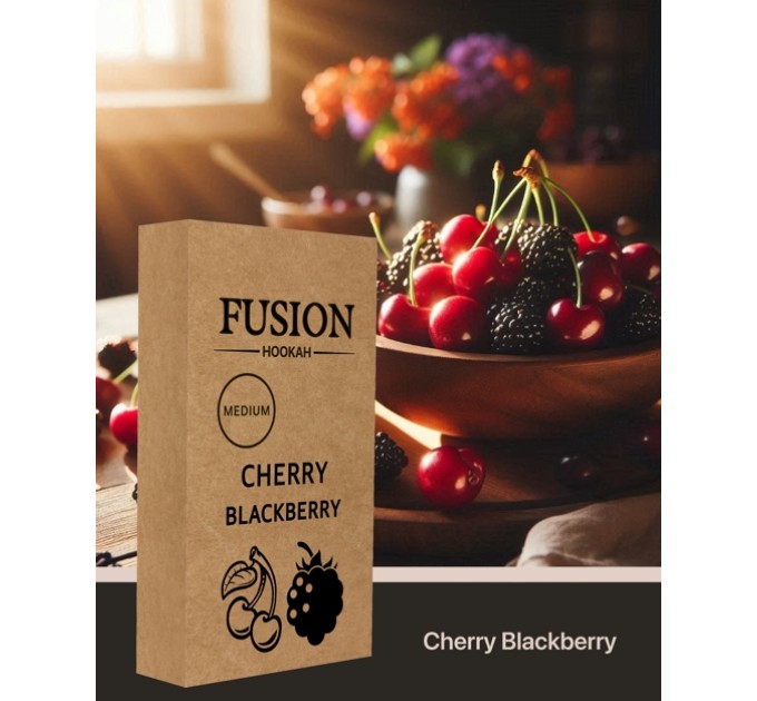 Табак Fusion Medium Cherry Blackberry (Вишня Ежевика) 100 грамм