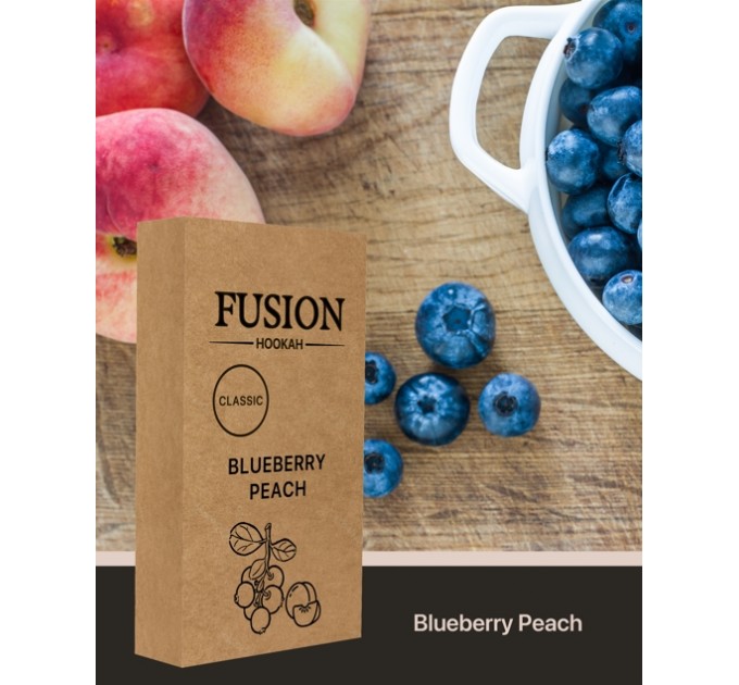 Табак Fusion Classic Blueberry Peach (Голубика Персик) 100 грамм
