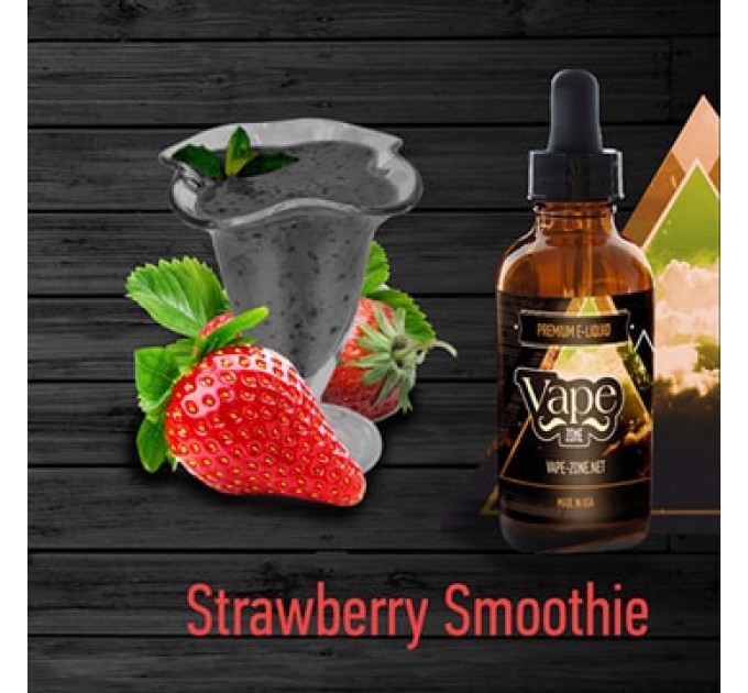 Преміум рідина Vape Zone: Strawberry Smoothie 30 мл, нікотину 0 мг