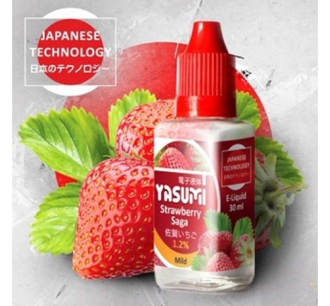 Жидкость Yasumi City Strawberry Saga (Клубника Сага) 30 ml, никотина 3 мг