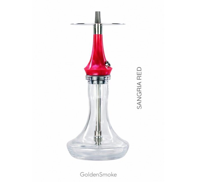 Кальян Totem Monolit Micra Sangria Red – компактный мини-кальян с красным декором