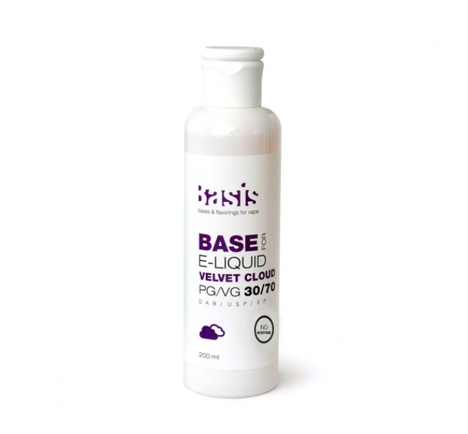 Готовая база Basis Velvet Cloud PG/VG 30/70 200 мл, содержнание никотина 3 мг/мл