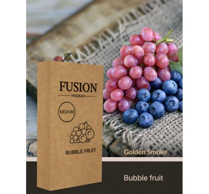 Табак Fusion Medium Bubble Fruit (Бабл гам виноград голубика) 100 грамм