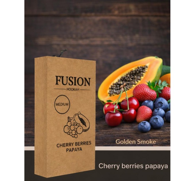 Табак Fusion Medium Cherry berries papaya (Вишня Ягоды Папайя) 100 грамм