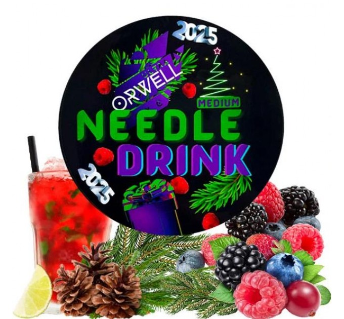 Тютюн Orwell Medium Needle Drink (Коктейль Хвоя Ягоди) 100 грам